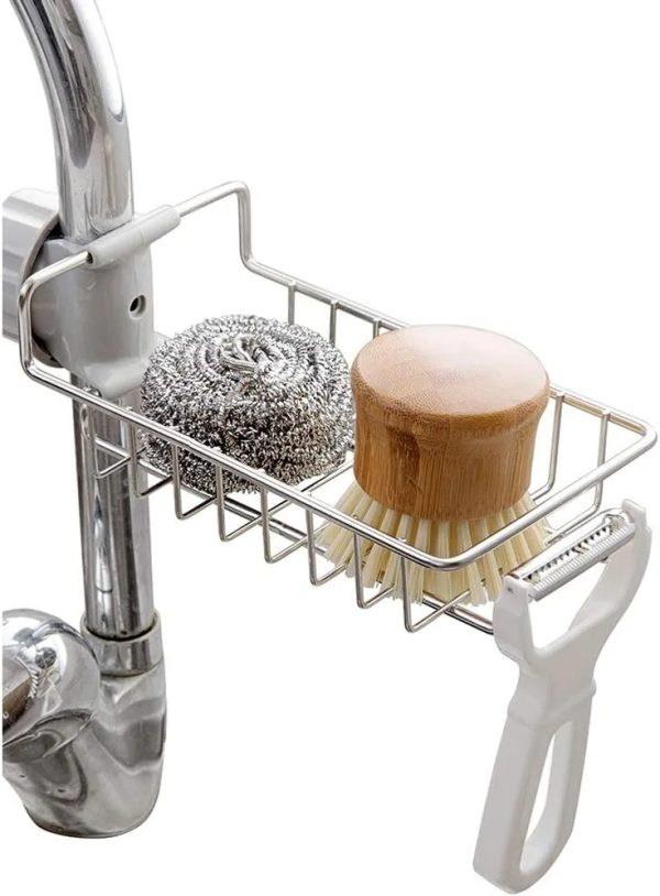 Stainless Steel Kitchen Sponge Holder Sink Caddy Organizer